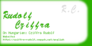 rudolf cziffra business card